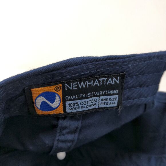 Newhattan Men's Slideback Hat Blue OSFA Embroidered Saints Logo 100% Cotton - Picture 7 of 7